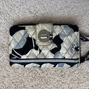 Vera Bradley Camellia Turnlock Zip Around Wallet